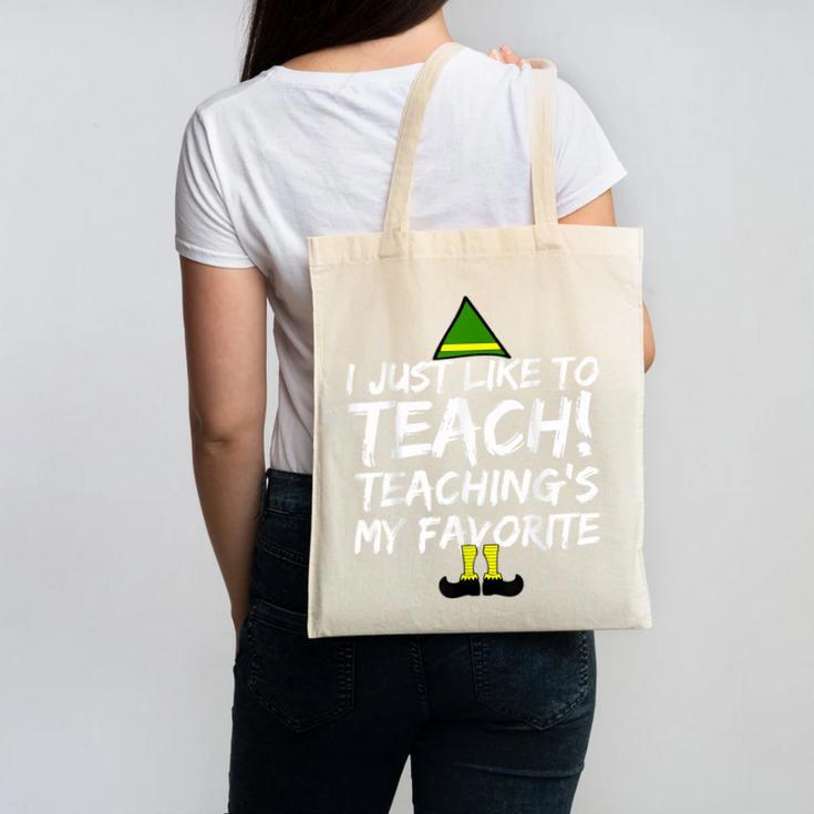 Teacher Christmas Teaching Is My Favorite Canvas Tote Bag