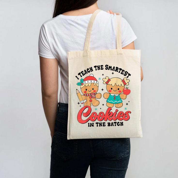 Teacher Of Smart Cookies Cute Gingerbread Teacher Christmas Canvas Tote Bag