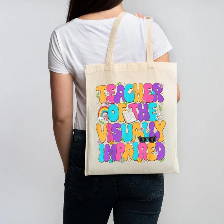 Teacher Of The Visually Impaired Blindness Awareness Canvas Tote Bag, trending gift Teacher Of The Visually Impaired Blindness Awareness Canvas Tote Bag, trending gift