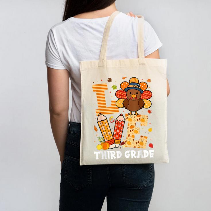 Thanksgiving Love Third Grade Teacher Turkey Autumn Fall Men Women Girls Kids Canvas Tote Bag, trending gift Thanksgiving Love Third Grade Teacher Turkey Autumn Fall Men Women Girls Kids Canvas Tote Bag, trending gift