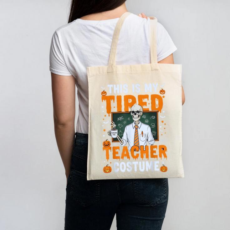 This Is My Tired Teacher Costume Halloween Costumes Canvas Tote Bag, trending gift This Is My Tired Teacher Costume Halloween Costumes Canvas Tote Bag, trending gift