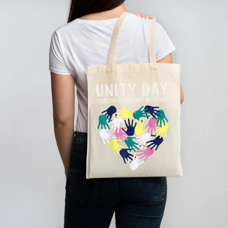 Together Against Bullying Unity Day Teachers Kids Toddler Canvas Tote Bag