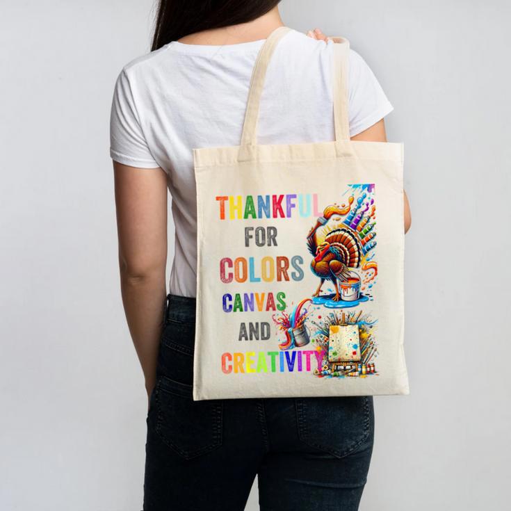 Turkey Thanksgiving Art Teacher Costume Tee For Artists Canvas Tote Bag