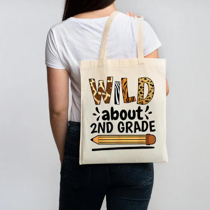 Wild About 2Nd Grade School Grade Teacher Canvas Tote Bag