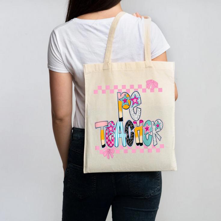 Women PE Teacher Back To School Physical Education Teacher Canvas Tote Bag