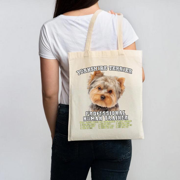 Yorkshire Terrier Yorkie Dog Professional Human Trainer Canvas Tote Bag, trending gift