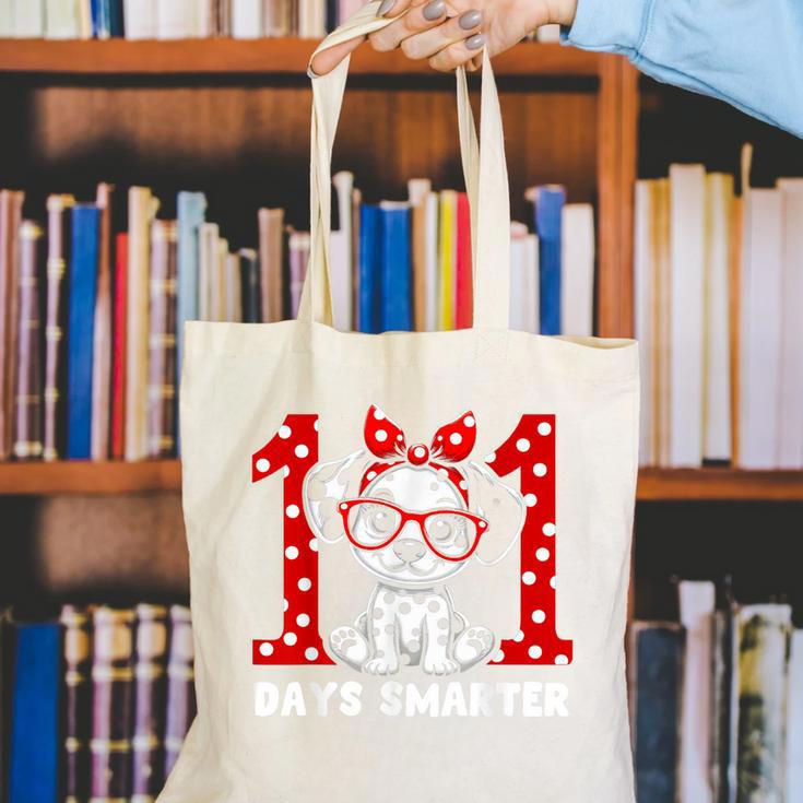 100 Days Smarter 101st Day School Dalmatian Dog Teacher Kids Canvas Tote Bag, funny gift 100 Days Smarter 101st Day School Dalmatian Dog Teacher Kids Canvas Tote Bag, funny gift