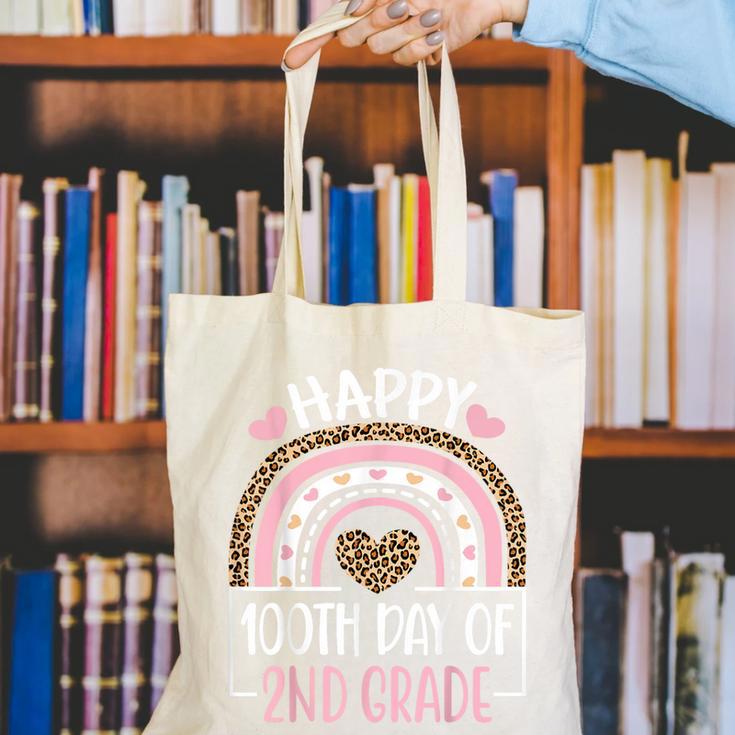 100th Day Of 2nd Grade 100 Days Of School Teacher Canvas Tote Bag, 2nd Grade Teacher Tote Bags, funny gift