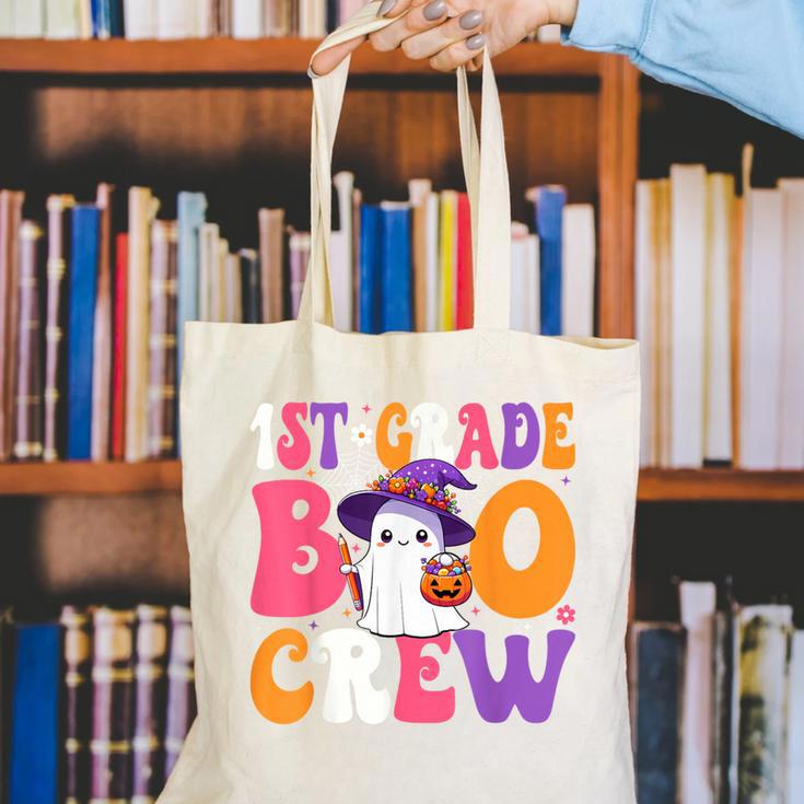 1st Grade Boo Crew Halloween First Grade Halloween Teacher Canvas Tote Bag, First Grade Teacher Tote Bags, funny gift 1st Grade Boo Crew Halloween First Grade Halloween Teacher Canvas Tote Bag, First Grade Teacher Tote Bags, funny gift