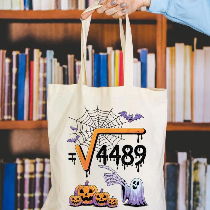 4489 Square Root 67 Math Teacher Halloween Costume Professor Canvas Tote Bag, funny gift