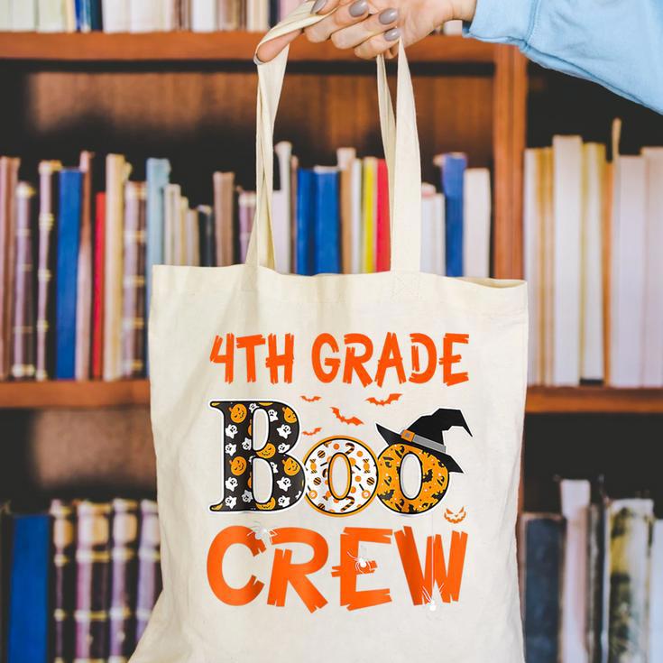 4th Grade Boo Crew Teacher Student Halloween Canvas Tote Bag, 4th Grade Teacher Tote Bags, funny gift