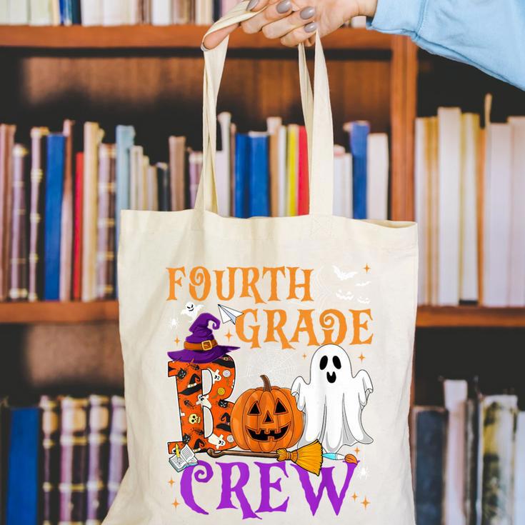 4th Grade Boo Crew Teacher Student Halloween Costume Canvas Tote Bag, 4th Grade Teacher Tote Bags, funny gift 4th Grade Boo Crew Teacher Student Halloween Costume Canvas Tote Bag, 4th Grade Teacher Tote Bags, funny gift