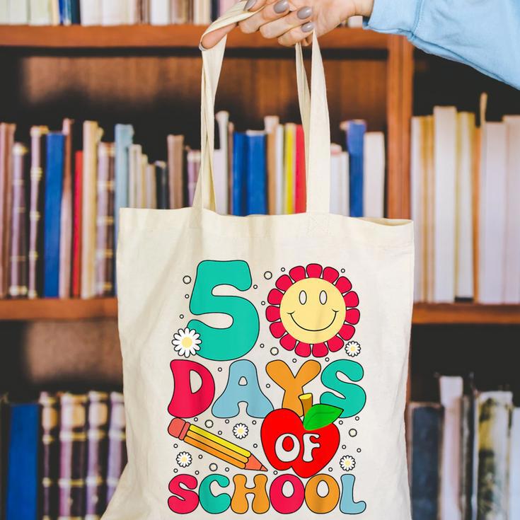 50 Days Of School Teacher Happy 50th Day Of School Kids Canvas Tote Bag, funny gift 50 Days Of School Teacher Happy 50th Day Of School Kids Canvas Tote Bag, funny gift