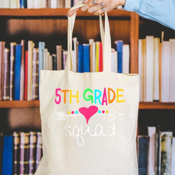 5th Grade Squad Fifth Teacher Student Team Back To School Canvas Tote Bag, funny gift 5th Grade Squad Fifth Teacher Student Team Back To School Canvas Tote Bag, funny gift
