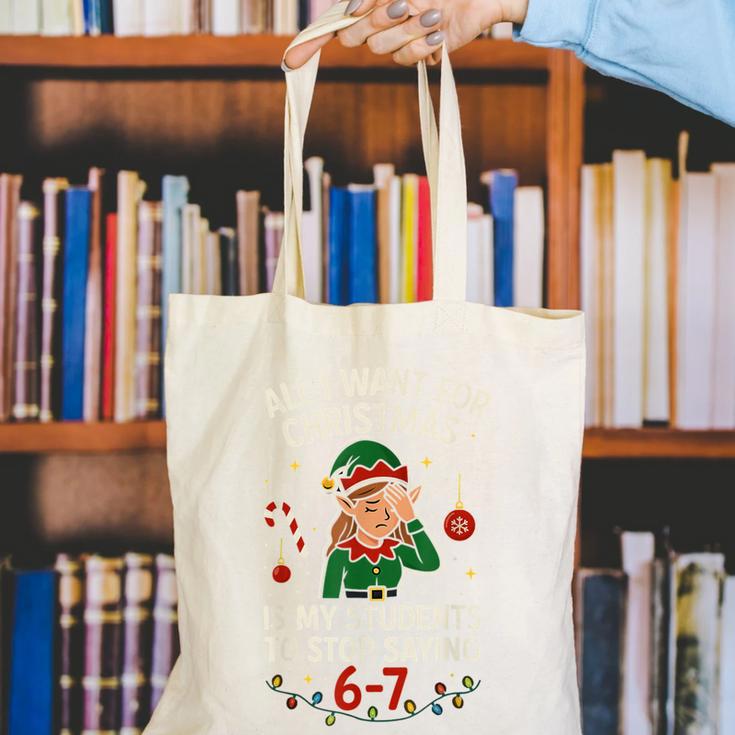 6-7 Students Saying 67 Xmas Six Seven Teacher Christmas Canvas Tote Bag, funny gift 6-7 Students Saying 67 Xmas Six Seven Teacher Christmas Canvas Tote Bag, funny gift