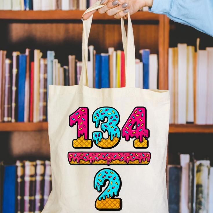 67 Ice Cream Drip Meme Division Math Teacher Gen Alpha Slang Canvas Tote Bag, funny gift