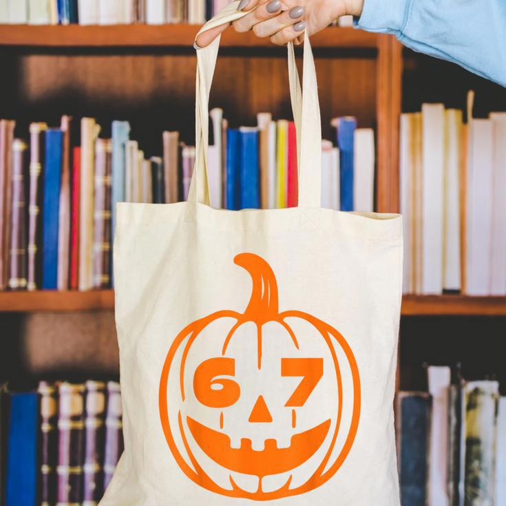 67 Six Seven Halloween Costume For Students Teachers Canvas Tote Bag, funny gift