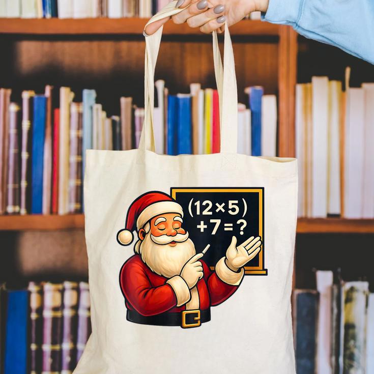 67 Teacher Santa Christmas Six Seven Meme Math Xmas Canvas Tote Bag, funny gift 67 Teacher Santa Christmas Six Seven Meme Math Xmas Canvas Tote Bag, funny gift