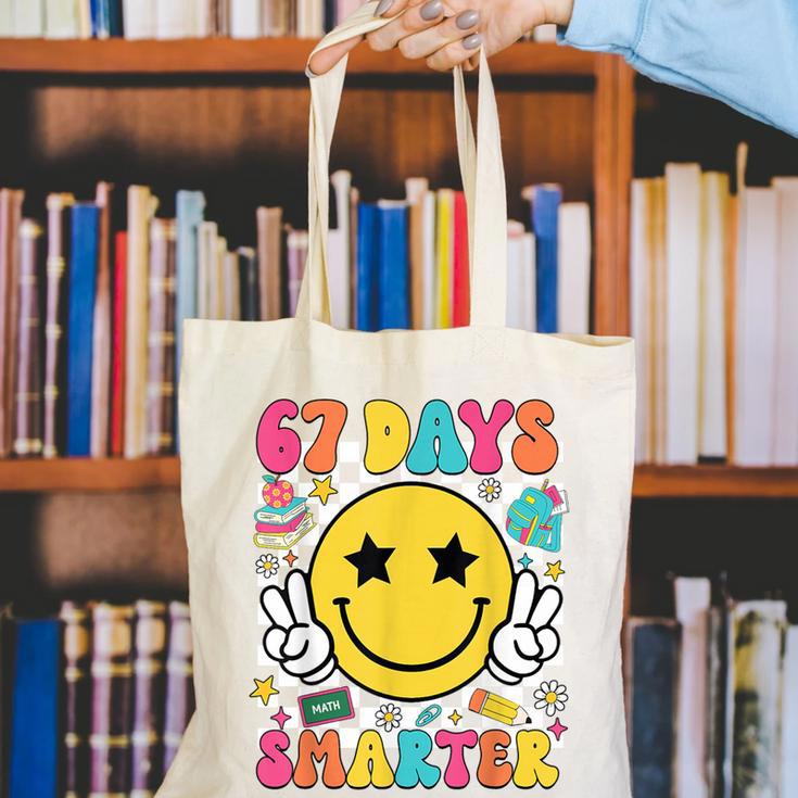 67th Day Of School Shirt 67 Days Smarter Teacher Boy Girls Canvas Tote Bag, funny gift 67th Day Of School Shirt 67 Days Smarter Teacher Boy Girls Canvas Tote Bag, funny gift