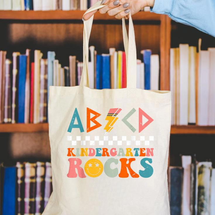 ABCD Kindergarten Rocks Back To School Teacher Kindergarten Canvas Tote Bag, funny gift ABCD Kindergarten Rocks Back To School Teacher Kindergarten Canvas Tote Bag, funny gift