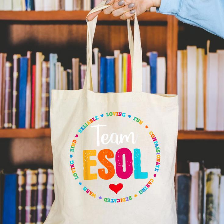 Back To School Teachers Crew Students Team ESOL Teacher Canvas Tote Bag, funny gift Back To School Teachers Crew Students Team ESOL Teacher Canvas Tote Bag, funny gift