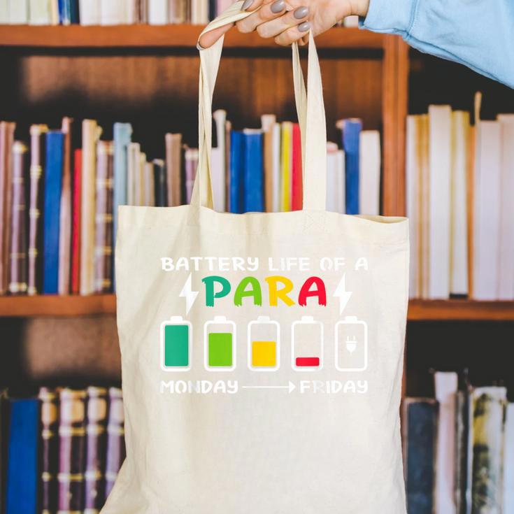 Battery Life Of a Paraprofessional Para Teacher Life Canvas Tote Bag, funny gift Battery Life Of a Paraprofessional Para Teacher Life Canvas Tote Bag, funny gift