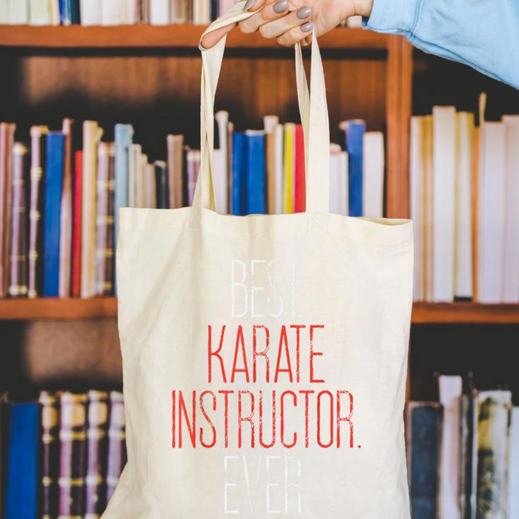 Best Karate Instructor Ever Martial Arts Teacher Sensei Canvas Tote Bag, funny gift Best Karate Instructor Ever Martial Arts Teacher Sensei Canvas Tote Bag, funny gift