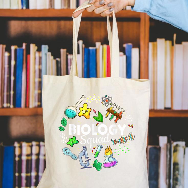 Biology Squad Science Teacher Student Biologist Canvas Tote Bag, Science Teacher Tote Bags, funny gift
