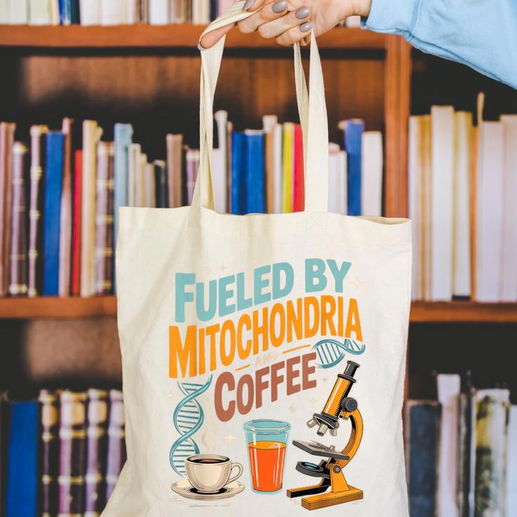 Biology Teacher Science Fueled By Mitochondria Coffee Canvas Tote Bag, Science Teacher Tote Bags, funny gift Biology Teacher Science Fueled By Mitochondria Coffee Canvas Tote Bag, Science Teacher Tote Bags, funny gift