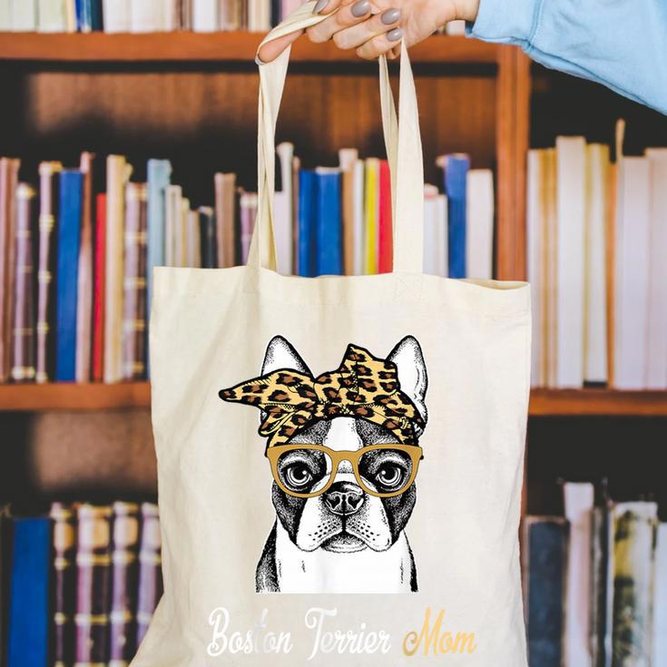 Birthday And Mother's Day -Boston Terrier Mom Canvas Tote Bag, funny gift