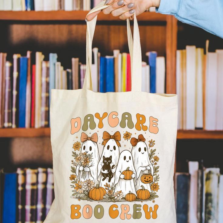 Boo Crew Daycare Teacher Matching Halloween Costume Ghost Canvas Tote Bag, funny gift