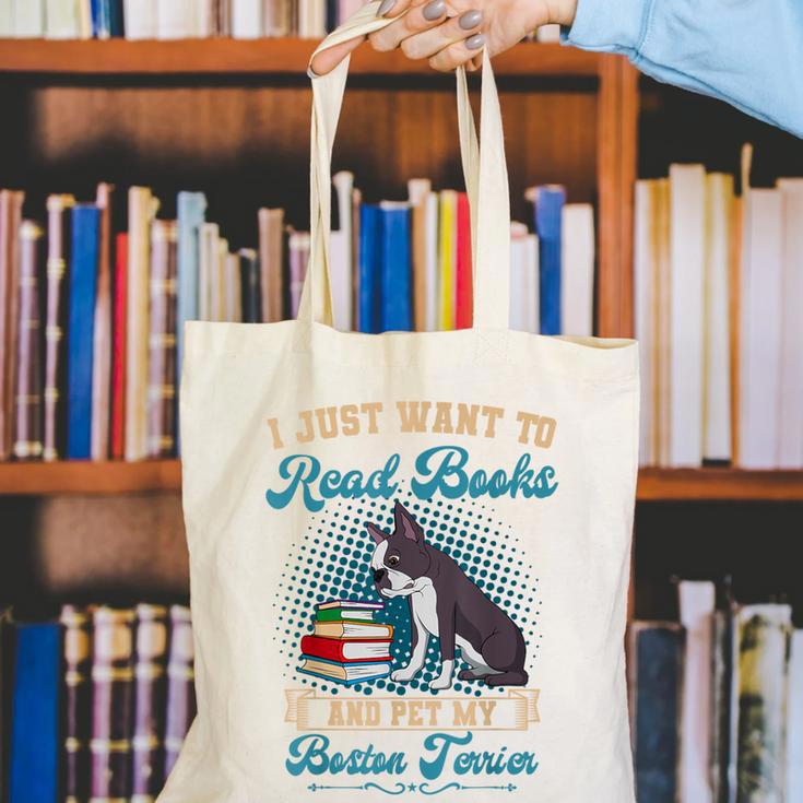 Boston Terrier American Gentleman Bibliophile Book Lover Canvas Tote Bag, American Boston Terrier Tote Bags, funny gift