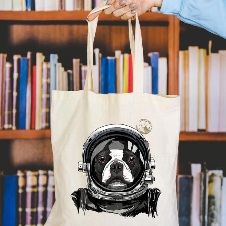 Boston Terrier Astronaut Shirt Spaceman Dog Space Lover Canvas Tote Bag, funny gift