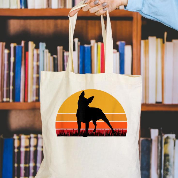 Boston Terrier Bostie Sunset Retro Dog Pet Mom Dad Canvas Tote Bag, Boston Terrier Mom Tote Bags, Boston Terrier Dad Tote Bags, funny gift