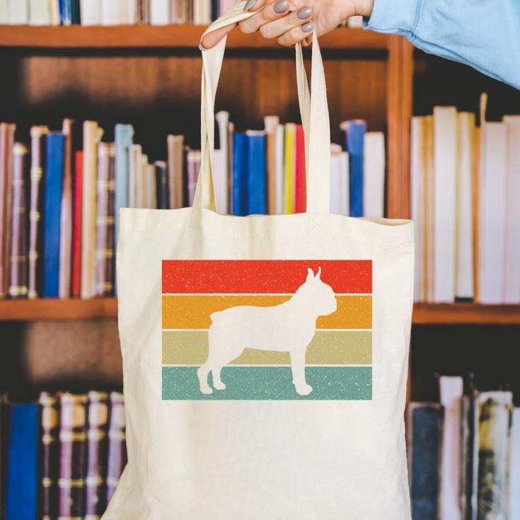 Boston Terrier Dog Lover Retro Vintage Cool For Dog Owner Canvas Tote Bag, funny gift