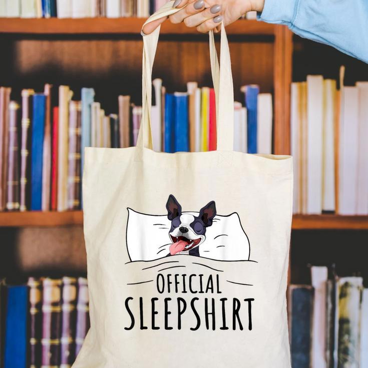 Boston Terrier Dog Lovers Sleepshirt Apparel Men Women Canvas Tote Bag, funny gift