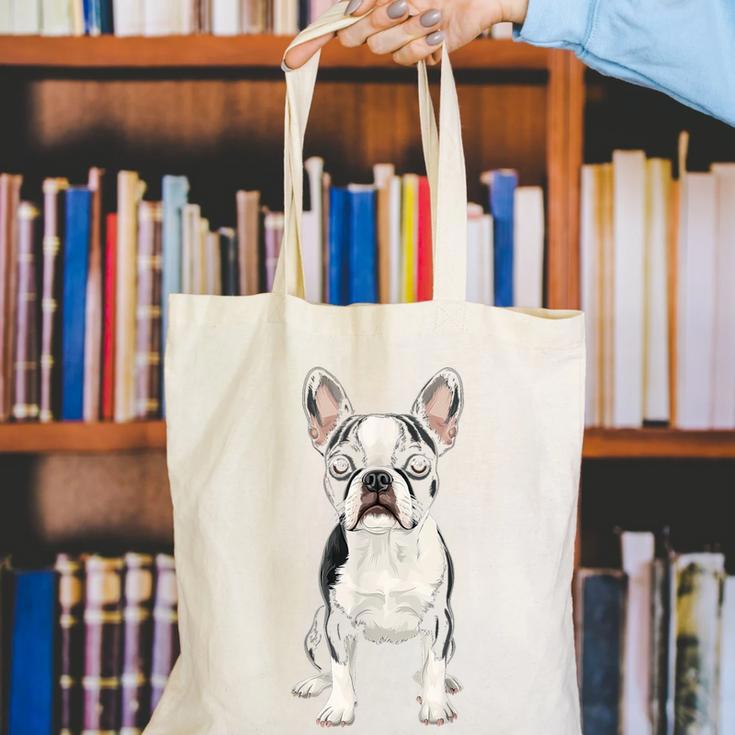 Boston Terrier Dog Motif Pet Art Boston Terrier For Men Women Kids Canvas Tote Bag, funny gift