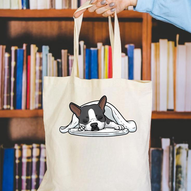 Boston Terrier Dog Official Sleeping Men Women Girls Kids Canvas Tote Bag, funny gift