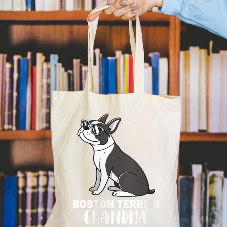 Boston Terrier Dog Owner Grandma Canvas Tote Bag, funny gift