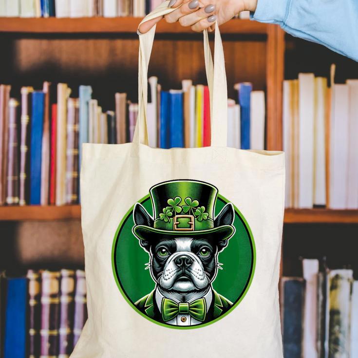 Boston Terrier Dog St Patricks Day Irish Pet Lover Men Women Kids Canvas Tote Bag, funny gift