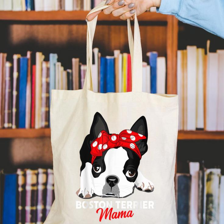 Boston Terrier Mum Dog Woman Idea Canvas Tote Bag, funny gift