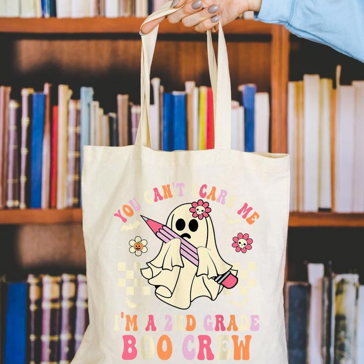You Can't Scare Me Im A 2nd-Grade Boo Crew Teacher Halloween Canvas Tote Bag, funny gift