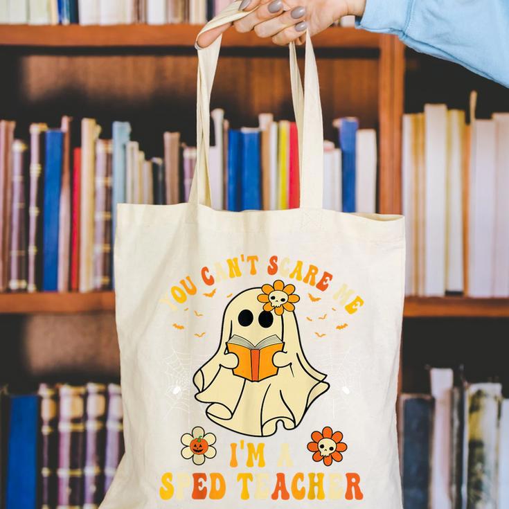 You Can't Scare Me I'm A SPED Teacher Halloween Ghost Canvas Tote Bag, funny gift You Can't Scare Me I'm A SPED Teacher Halloween Ghost Canvas Tote Bag, funny gift