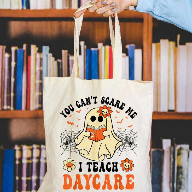 You Can't Scare Me I Teach Daycare Teacher Halloween Ghost Canvas Tote Bag, funny gift You Can't Scare Me I Teach Daycare Teacher Halloween Ghost Canvas Tote Bag, funny gift