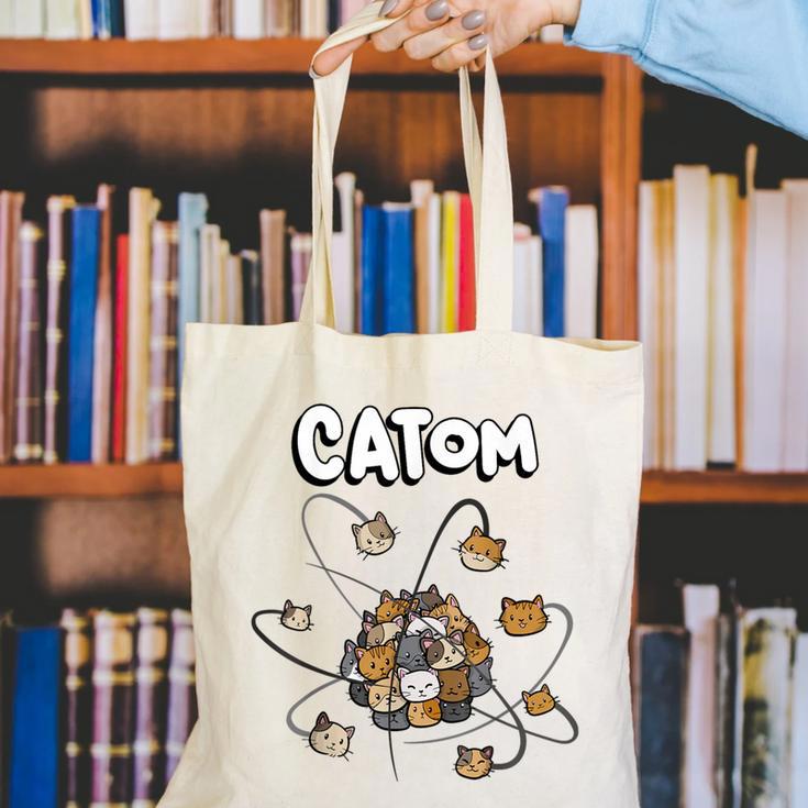 Catom Science Teacher Chemistry Lover Physics School Cat Canvas Tote Bag, Science Teacher Tote Bags, funny gift Catom Science Teacher Chemistry Lover Physics School Cat Canvas Tote Bag, Science Teacher Tote Bags, funny gift
