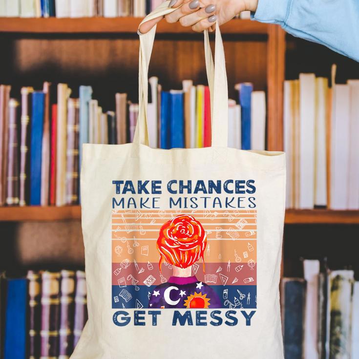 Take Chances Make Mistakes Get Messy Vintage Teacher Life Canvas Tote Bag, funny gift Take Chances Make Mistakes Get Messy Vintage Teacher Life Canvas Tote Bag, funny gift