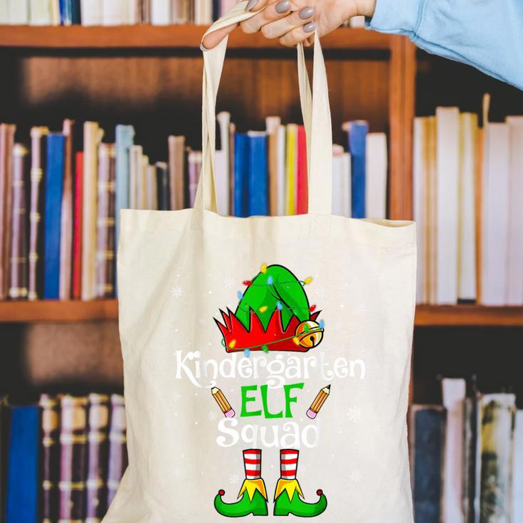 Christmas Kindergarten Elf Squad Teacher Student Canvas Tote Bag, funny gift Christmas Kindergarten Elf Squad Teacher Student Canvas Tote Bag, funny gift