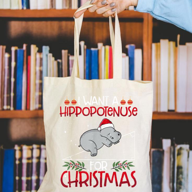 Christmas Math Teacher Hypotenuse Math Hippotenuse Men Women Canvas Tote Bag, funny gift