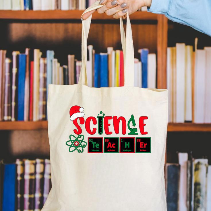 Christmas Science Teacher Santa Educator Chemical Elements Canvas Tote Bag, Science Teacher Tote Bags, funny gift Christmas Science Teacher Santa Educator Chemical Elements Canvas Tote Bag, Science Teacher Tote Bags, funny gift