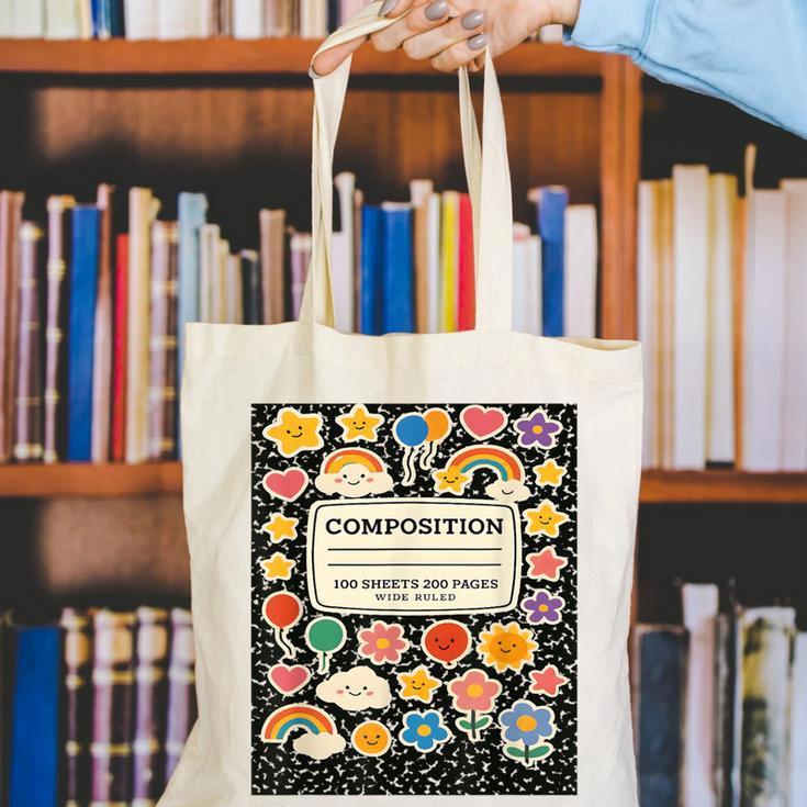 Composition Notebook Costume Teacher Matching Halloween Book Canvas Tote Bag, funny gift Composition Notebook Costume Teacher Matching Halloween Book Canvas Tote Bag, funny gift